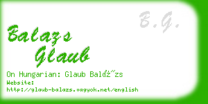 balazs glaub business card